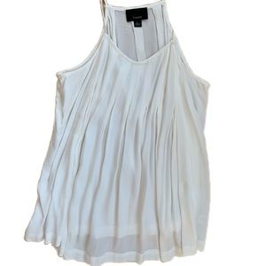 Lumiere Cream Pleated Tank L